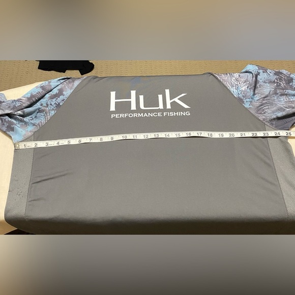 Huk Performance Fishing Men’s XL Gray Long Sleeve Quick Dry Shirt Top. - Picture 7 of 9